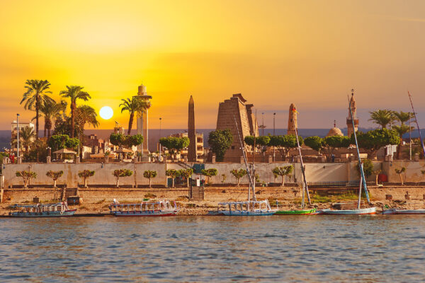 Ägypten Luxor Nil Fluss