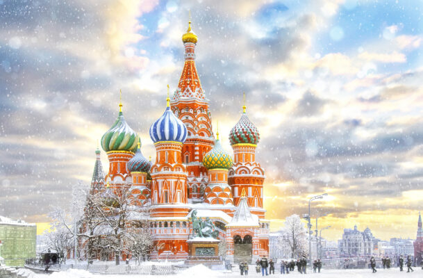 Russland Moskau Winter Kathedrale