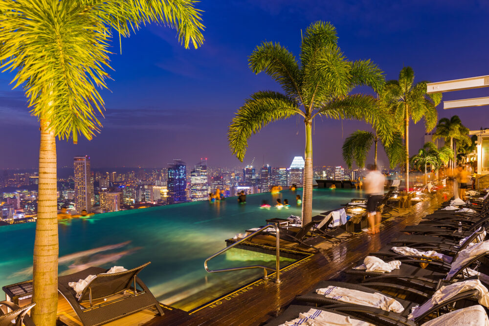 Singapur Marina Bay Aands Rooftop