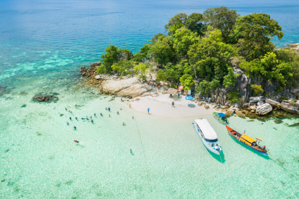 Thailand Koh Rok oben Boote