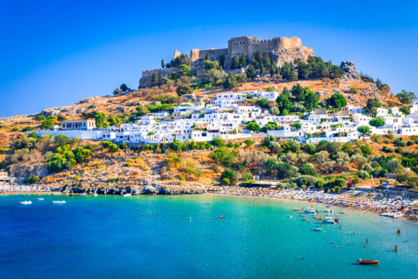 Griechenland Rhodos Lindos Acropolis