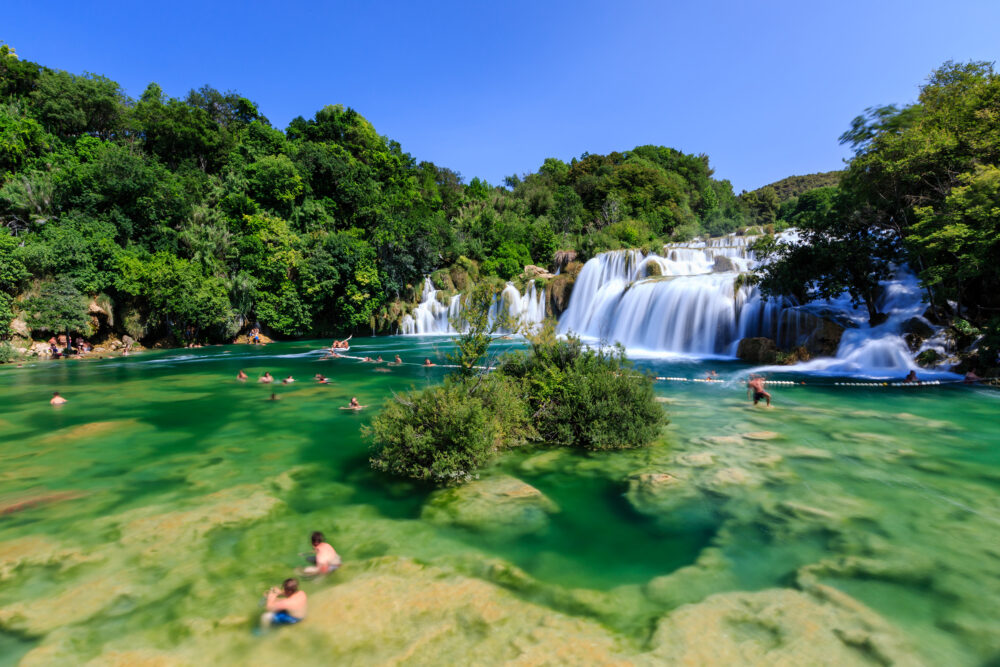 Kroatien Krka Nationalpark baden