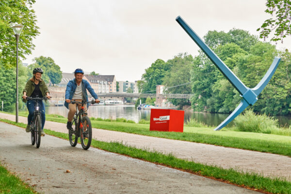Mit dem Fahrrad könnt Ihr alle Ziele der Tagestour bequem erreichen. © Kassel Marketing.