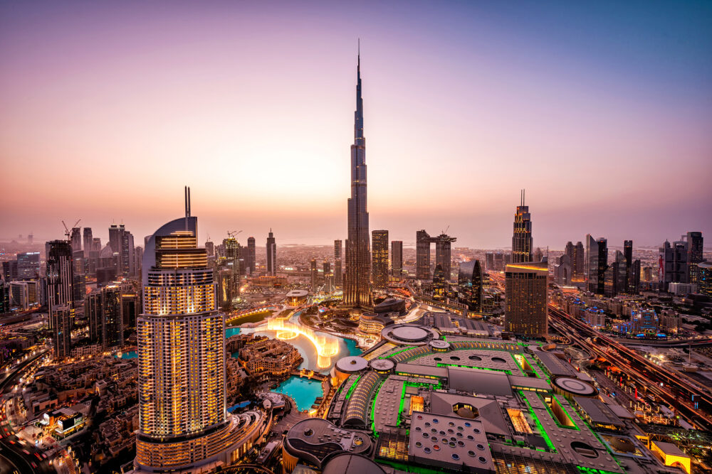 Dubai Skyline Sunset