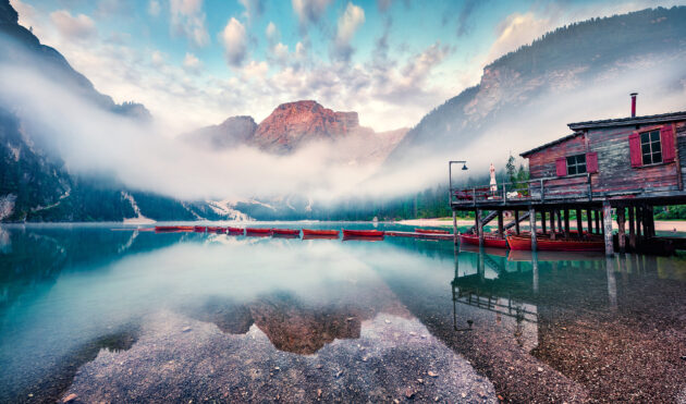 Italien Südtirol Pragser Wildsee Dolomiten