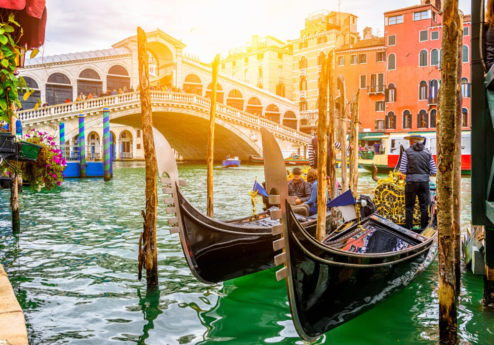 Italien Venedig Kanal Gondel