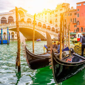 Italien Venedig Kanal Gondel
