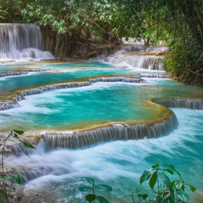 Laos Luang Prabang Province Kuang Si Wasserfall