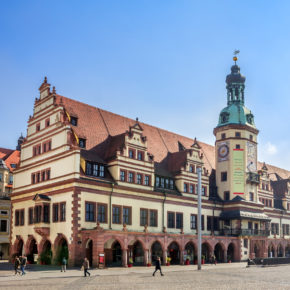 Leipzig Altes Rathaus und Markt