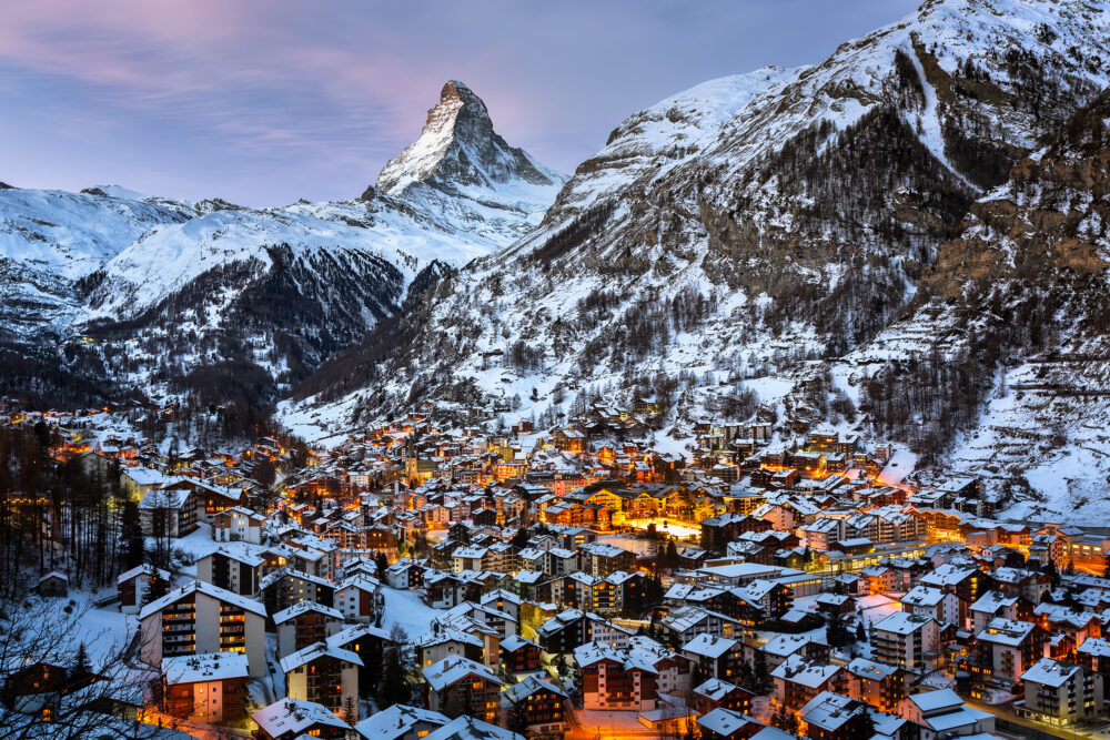 Schweiz Zermatt Matterhorn Dorf