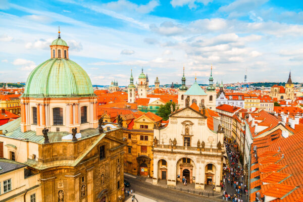 Tschechien Prag Altstadt von oben