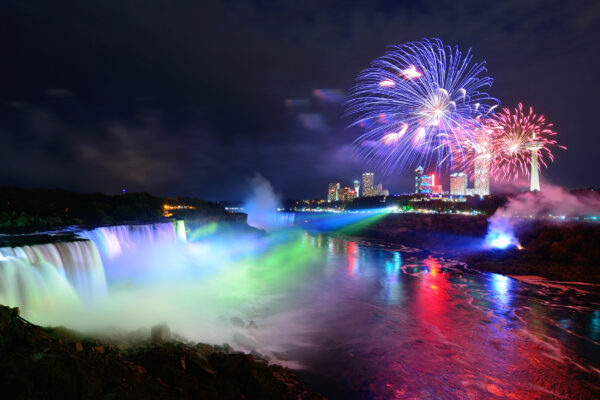 USA Niagarafälle Feuerwerk