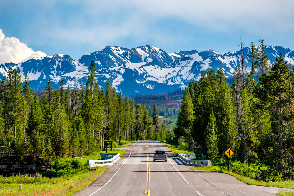 USA Yellowstone Nationalpark Straße