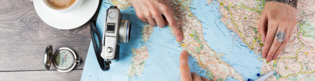 Weltkarte Reisen Urlaub planen Panorama