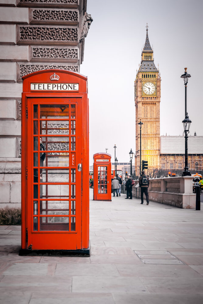 England London Phone Box Big Ben