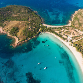 Frankreich Korsika Rondinara Beach-ueberblick