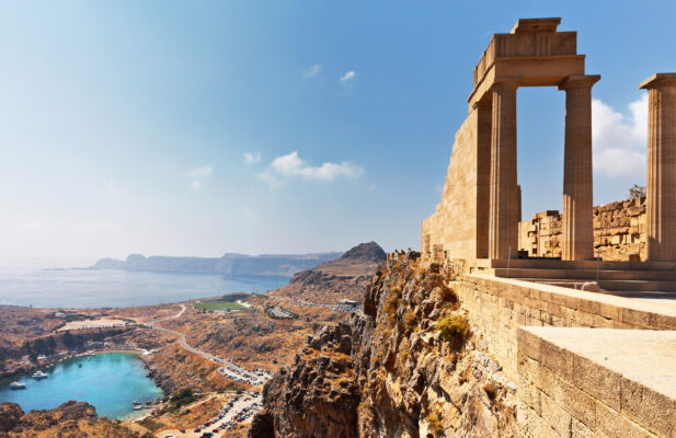 Griechenland Rhodos Acropolis Lindos