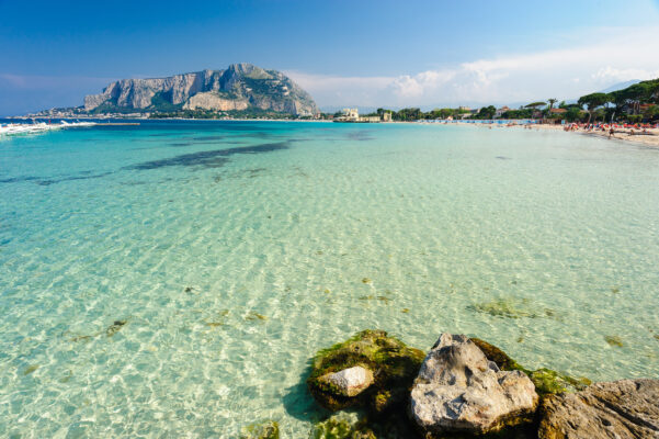 Italien Sizilien Mondello Strand