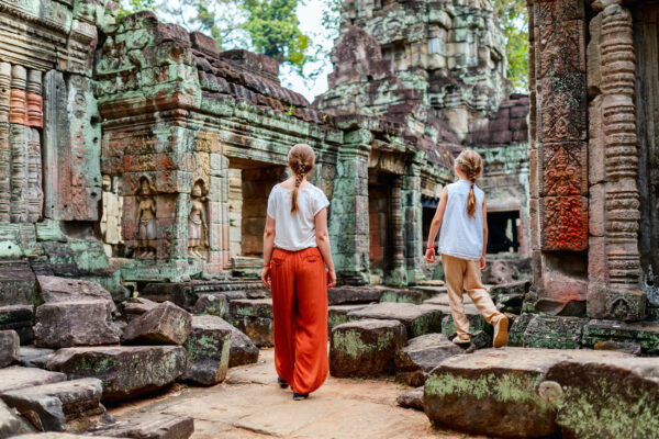 Kambodscha Angkor Wat Familie