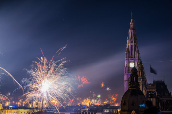 Österreich Wien Feuerwerk