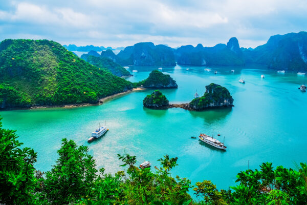 Vietnam Halong Bucht Schiffe