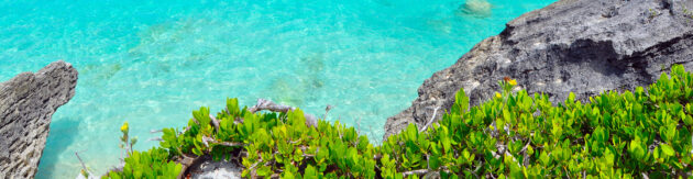 Bermuda Strand Meer Felsen Panorama