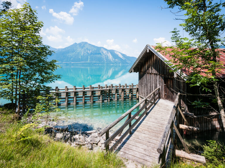Deutschland Bayern Walchensee Hütte