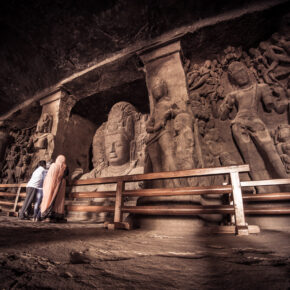 Indien Mumbai Elephanta Hoehlen