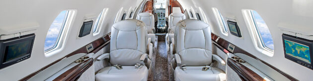 Luxus Privatjet Sitze Panorama