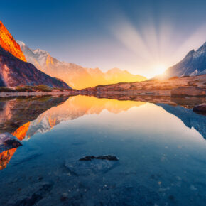 Nepal Himalaya Sonnenuntergang