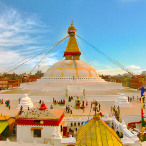 Nepal Kathmandu Stupa Sunset