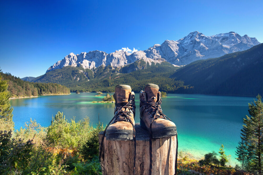 Deutschland Bayern Eibsee Schuhe