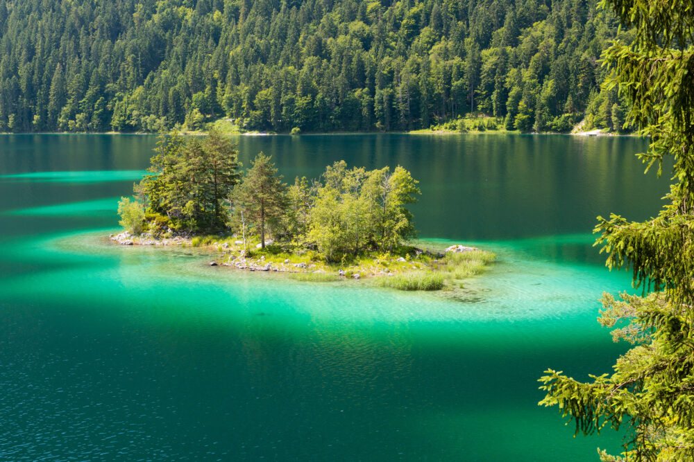 Deutschland Bayern Eibsee Wetterstein