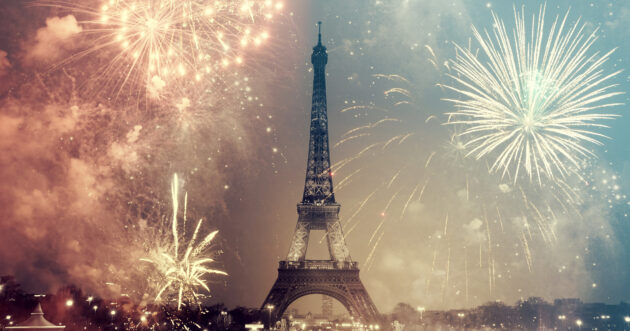 Frankreich Paris Eiffelturm Feuerwerk