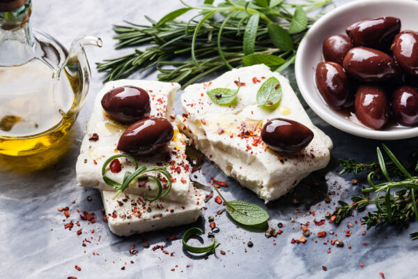 Griechenland Feta Oliven