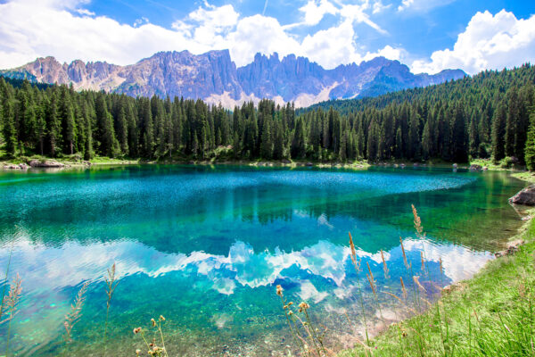 Italien Südtirol Karersee Ausblick