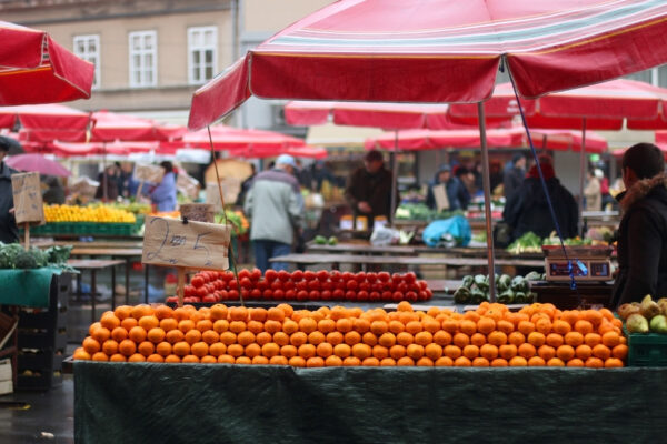 Kroatien Zagreb Dolac Markt