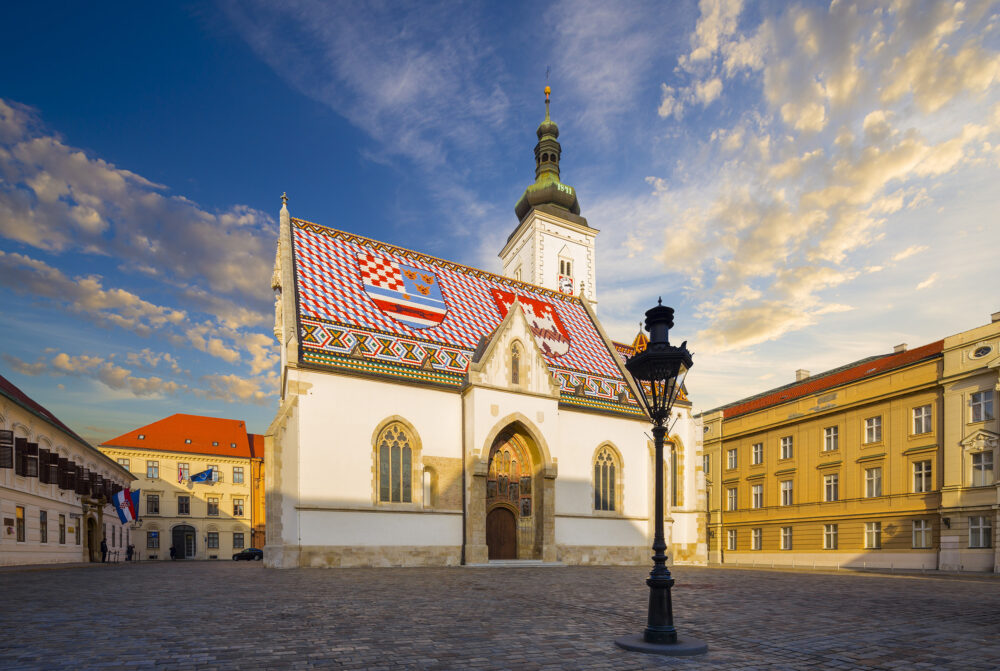 Kroatien Zagreb St. Markus Kathedrale