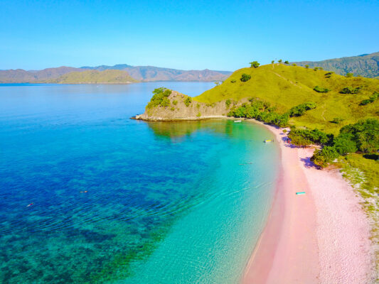 Indonesien Flores Insel Pinker Strand