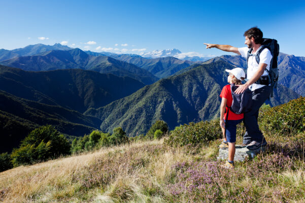 Italien Alpen Piemonte Vater Sohn