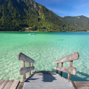 Oesterreich Tirol Achensee Holztreppe