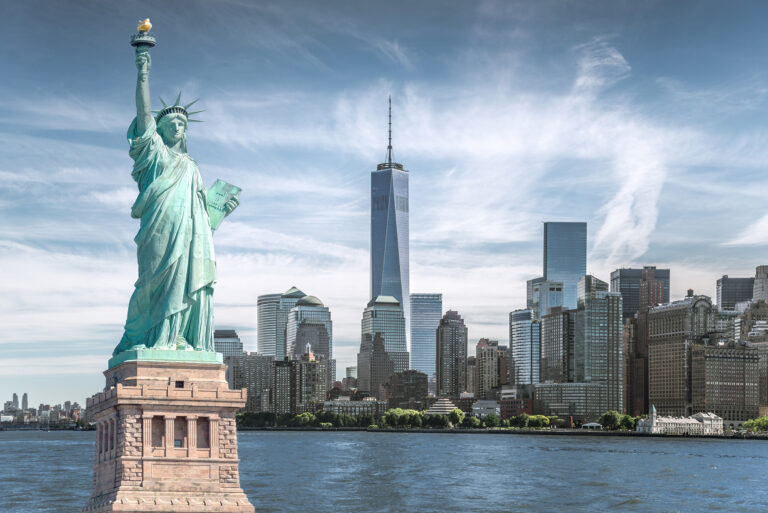 USA New York Freiheitsstatue World Trade Centre
