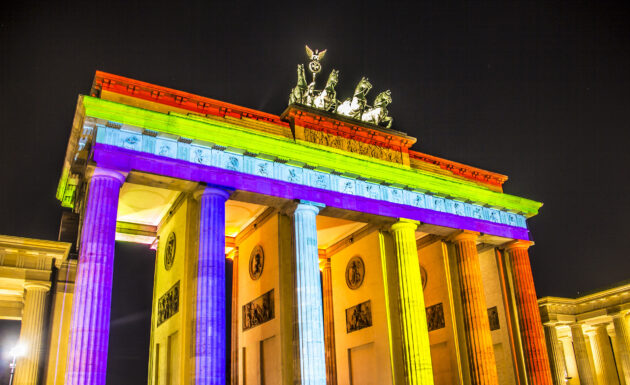 Deutschland Berlin Brandenburger Tor Lights