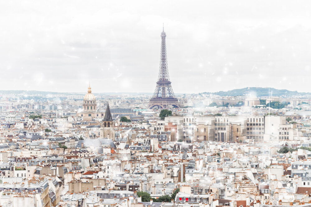 Frankreich Paris Skyline Eiffelturm Winter