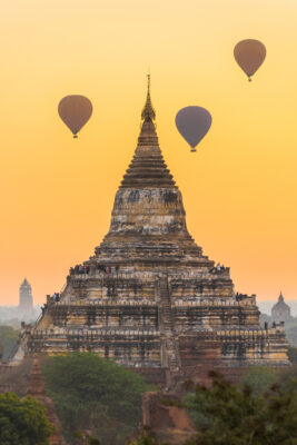 Myanmar Bagan Shwesandaw Pagode Sonnenaufgang