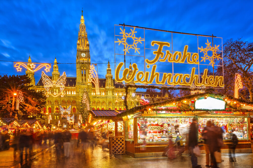 Österreich Wien Traditioneller Weihnachtsmarkt