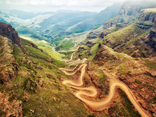 Südafrika Sani Pass Strasse