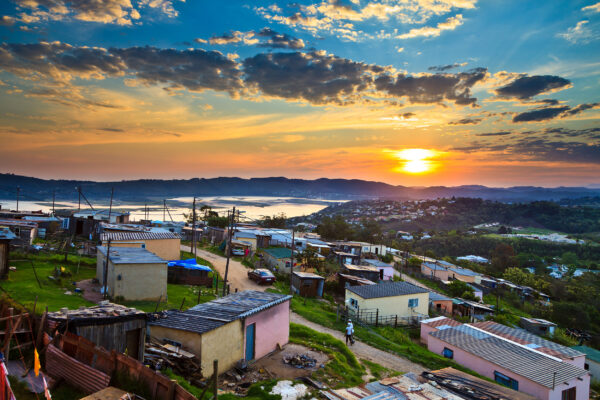 Südafrika Township Sonnenuntergang