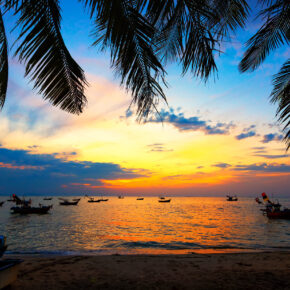 Thailand Koh Tao Strand Sonnenuntergang