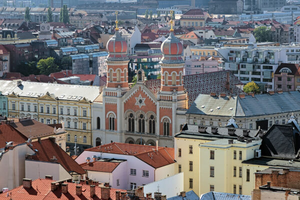 Tschechien Pilsen Synagoge oben